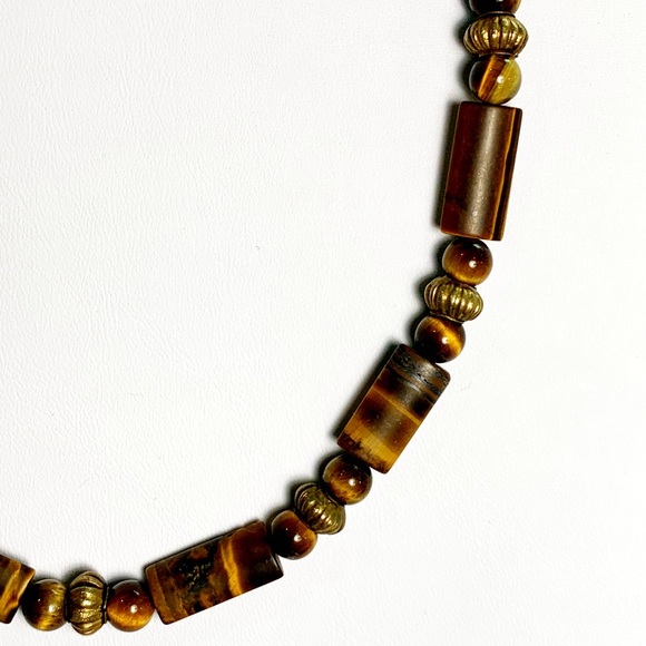 Diva Wear Jewelry - NWT Choker- Tigers Eye & Bali